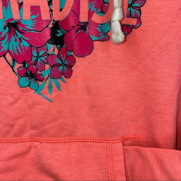 American Eagle Pink and Orange Tropical Paradise Style Long Sleeve Sweat… - Picture 3 of 5